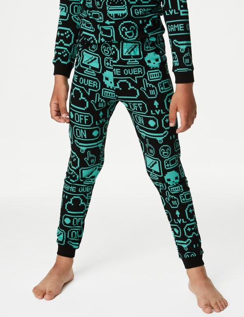 Cotton Rich Gaming Print Pyjamas (7-14 Yrs)