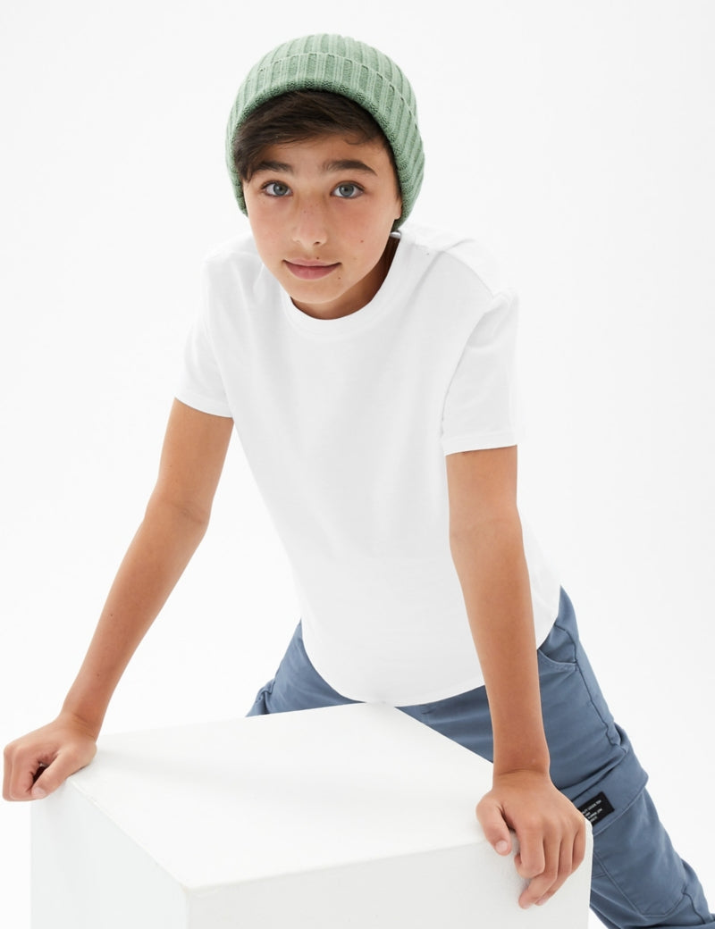 Pure Cotton Plain T-Shirt (6-16 Yrs)