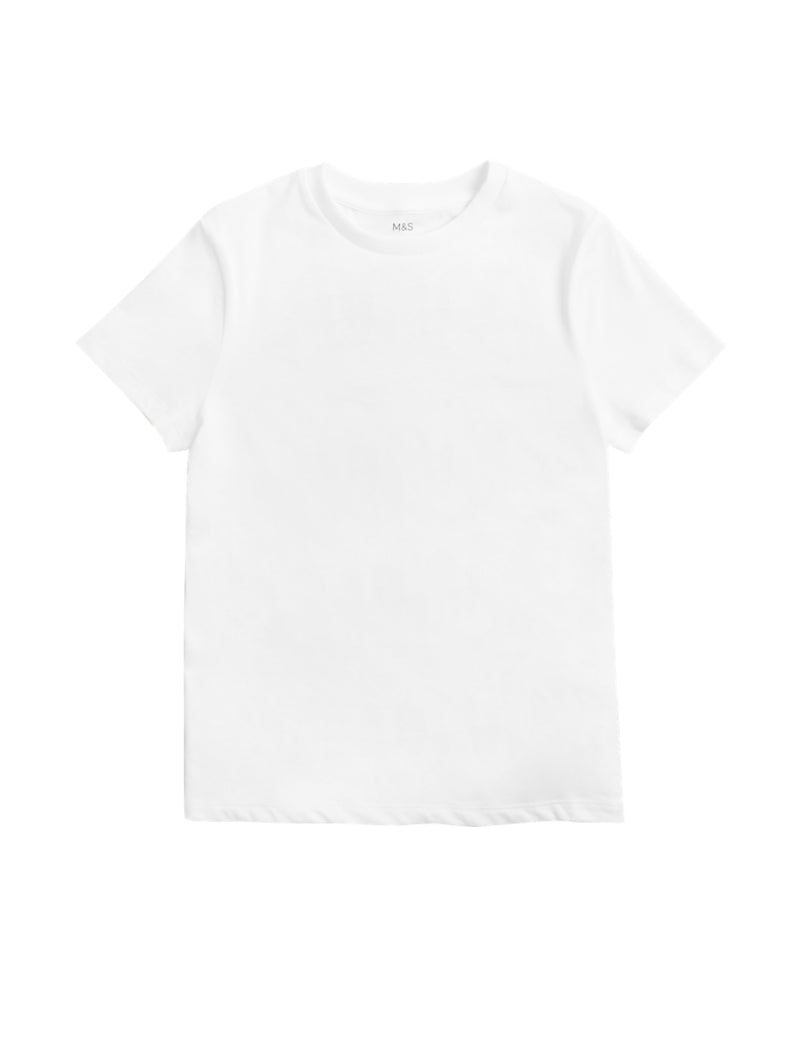 Pure Cotton Plain T-Shirt (6-16 Yrs)