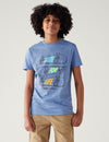 Pure Cotton Skate Print T-Shirt (6-16 Yrs)