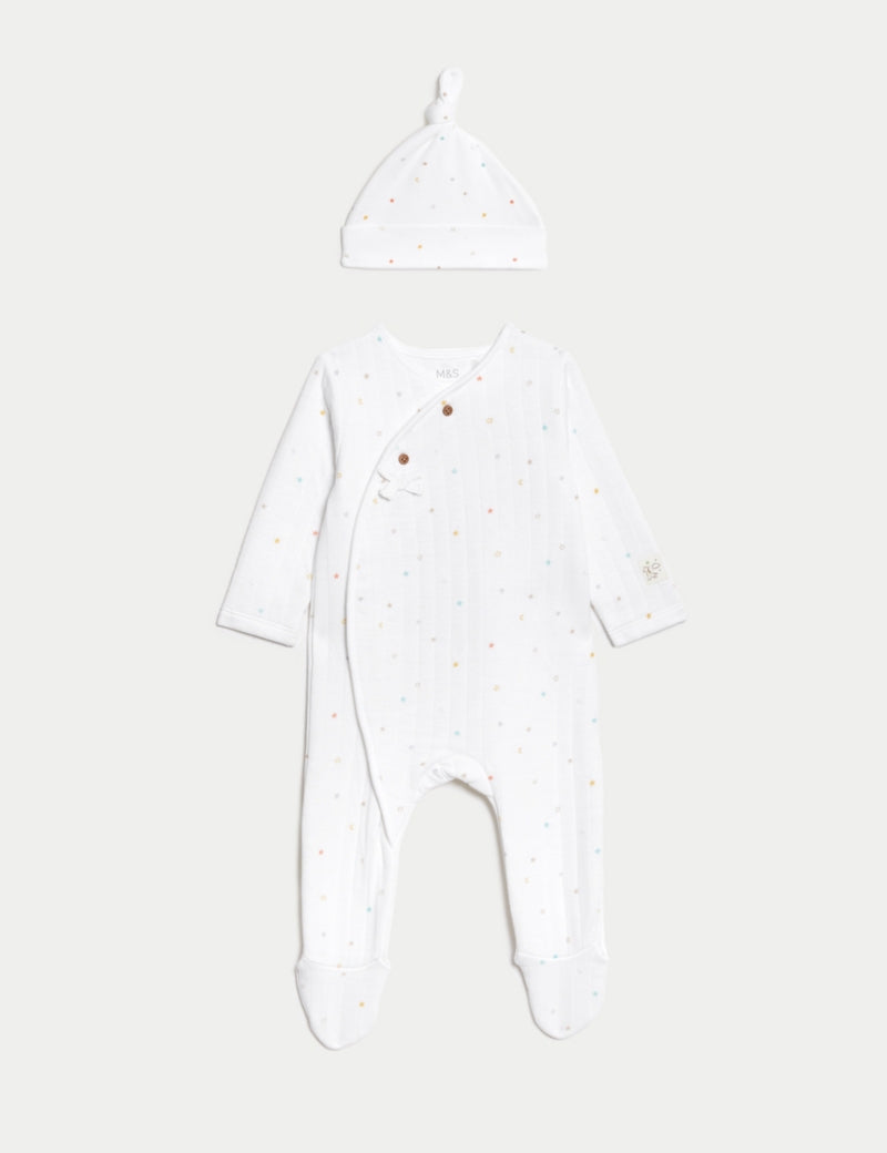2pc Cotton Rich Quilted Stars Outfit (7lbs-1 Yrs)